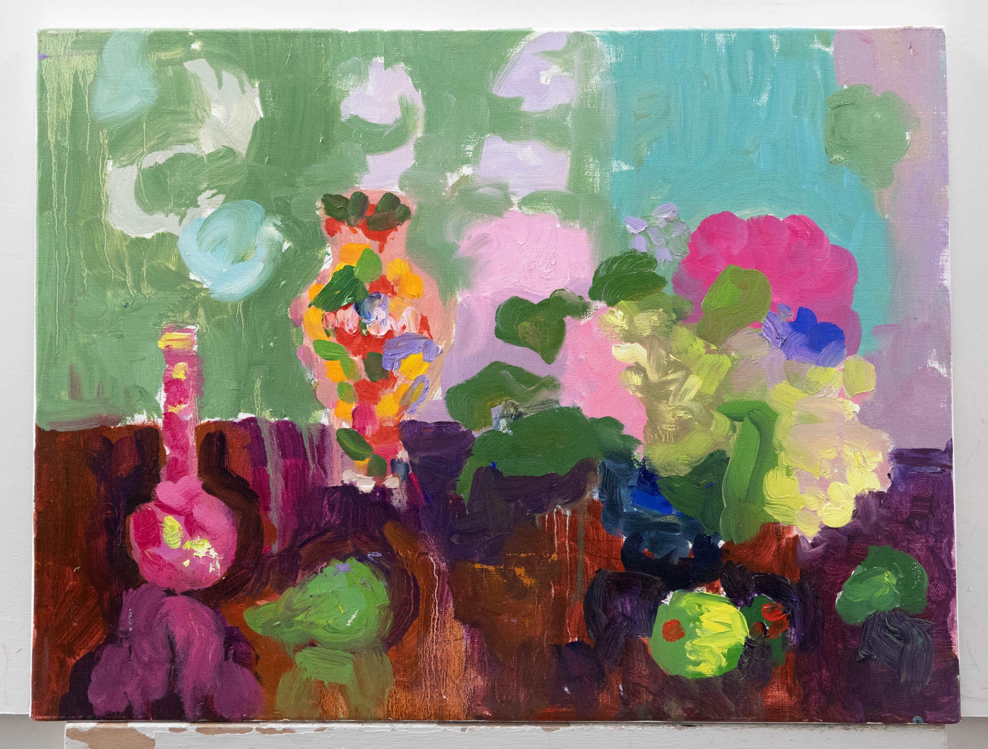 Annelise Firth (née en 1961) - 2023, huile, reflet rose - Painting de Unknown