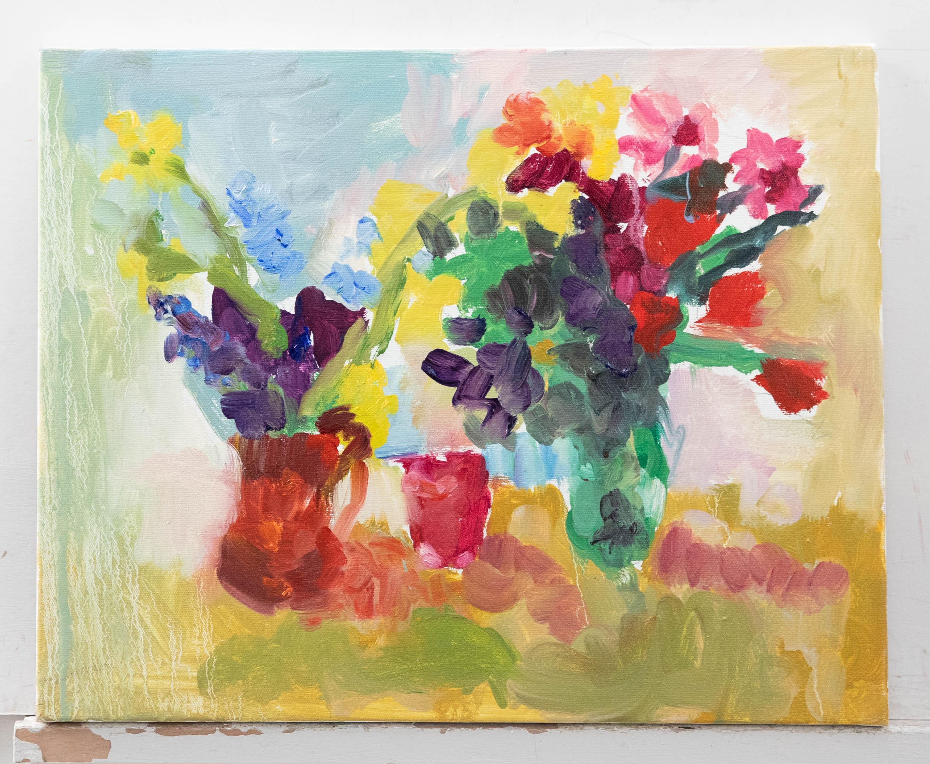 Annelise Firth (geb. 1961) - 2023 Öl, Frühlingsarrangements – Painting von Unknown