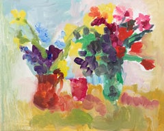 Annelise Firth (née en 1961) - 2023, huile, arrangements du printemps