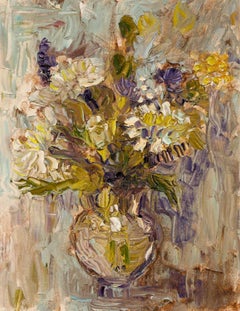Annelise Firth (b.1961) - Contemporary Oil, Daffodils and Hyacinths