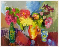 Annelise Firth (b.1961) - Contemporary Oil, Dahlia