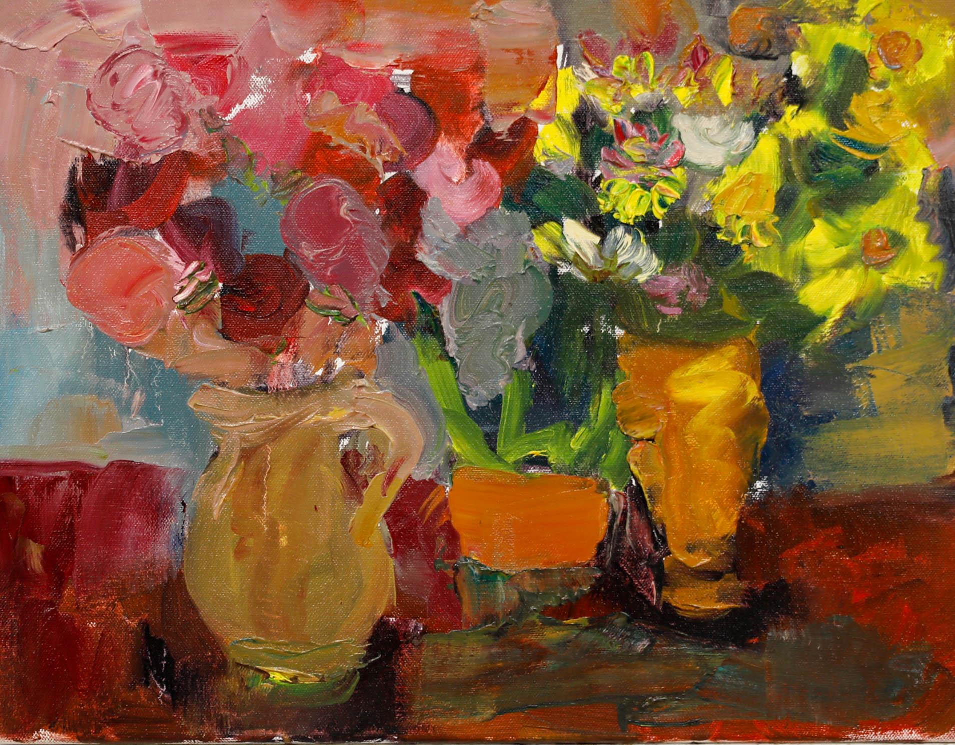 Annelise Firth (geb. 1961) - Contemporary Oil, Frühlingsarrangement – Painting von Unknown