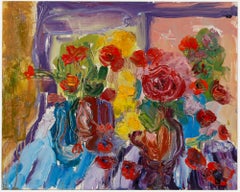 Annelise Firth (b.1961) - Contemporary Oil, Still Life of Poppies