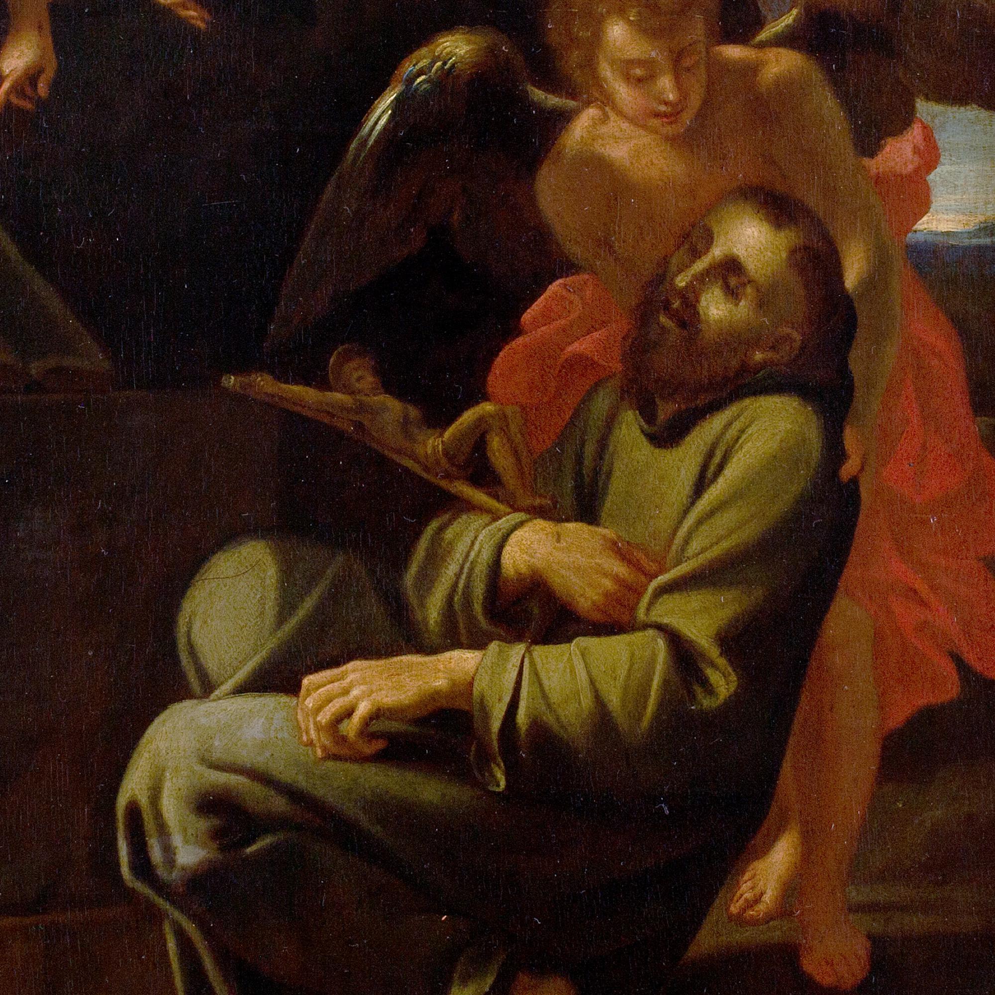 Annibale Carracci (Scuola), San Francesco d'Assisi in estasi, Antico Maestro in vendita 2