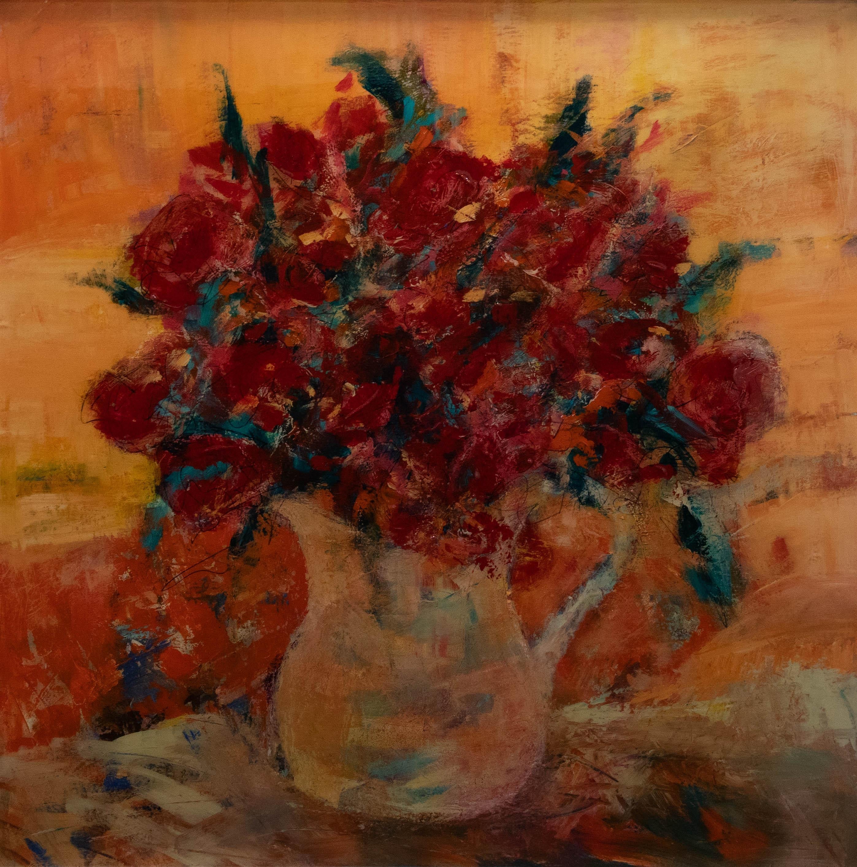Annie Monk - Contemporary Acrylic, Bountiful Big Jug - Painting by Unknown