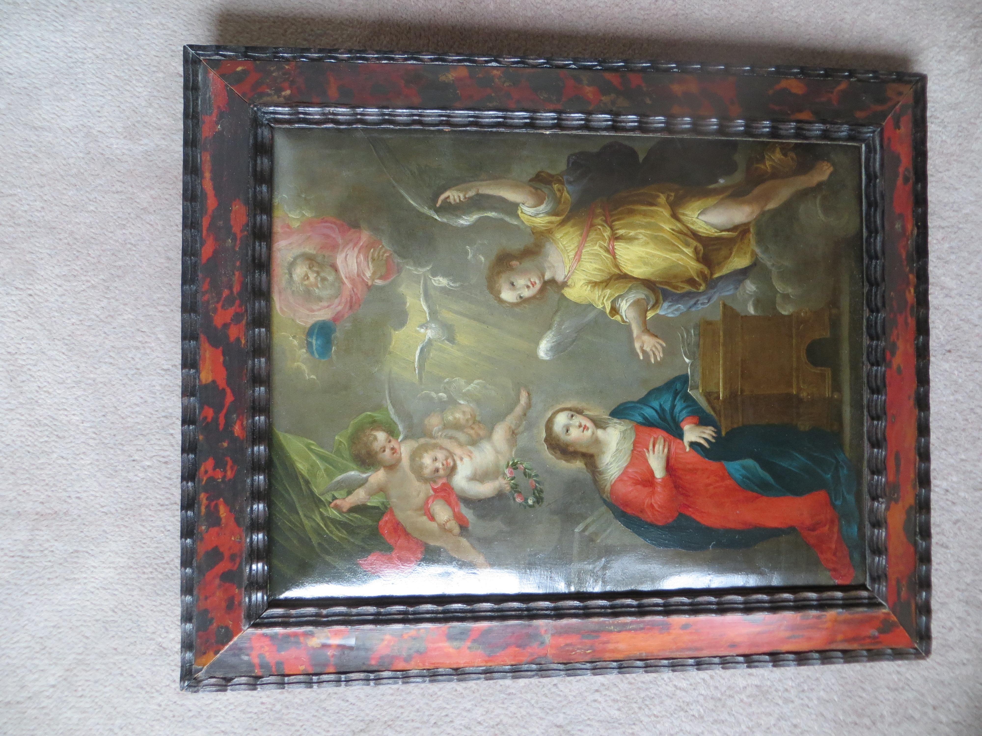 Annunciation  to the Virgin Attributed to Cornelis SCHUT For Sale 1