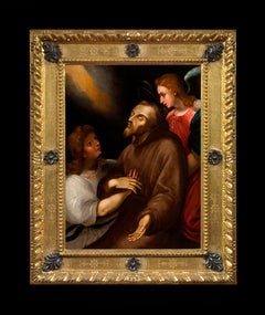 Antique Anonimo pittore del XVII Secolo, da Giuseppe Cesari, L'estasi di San Francesco