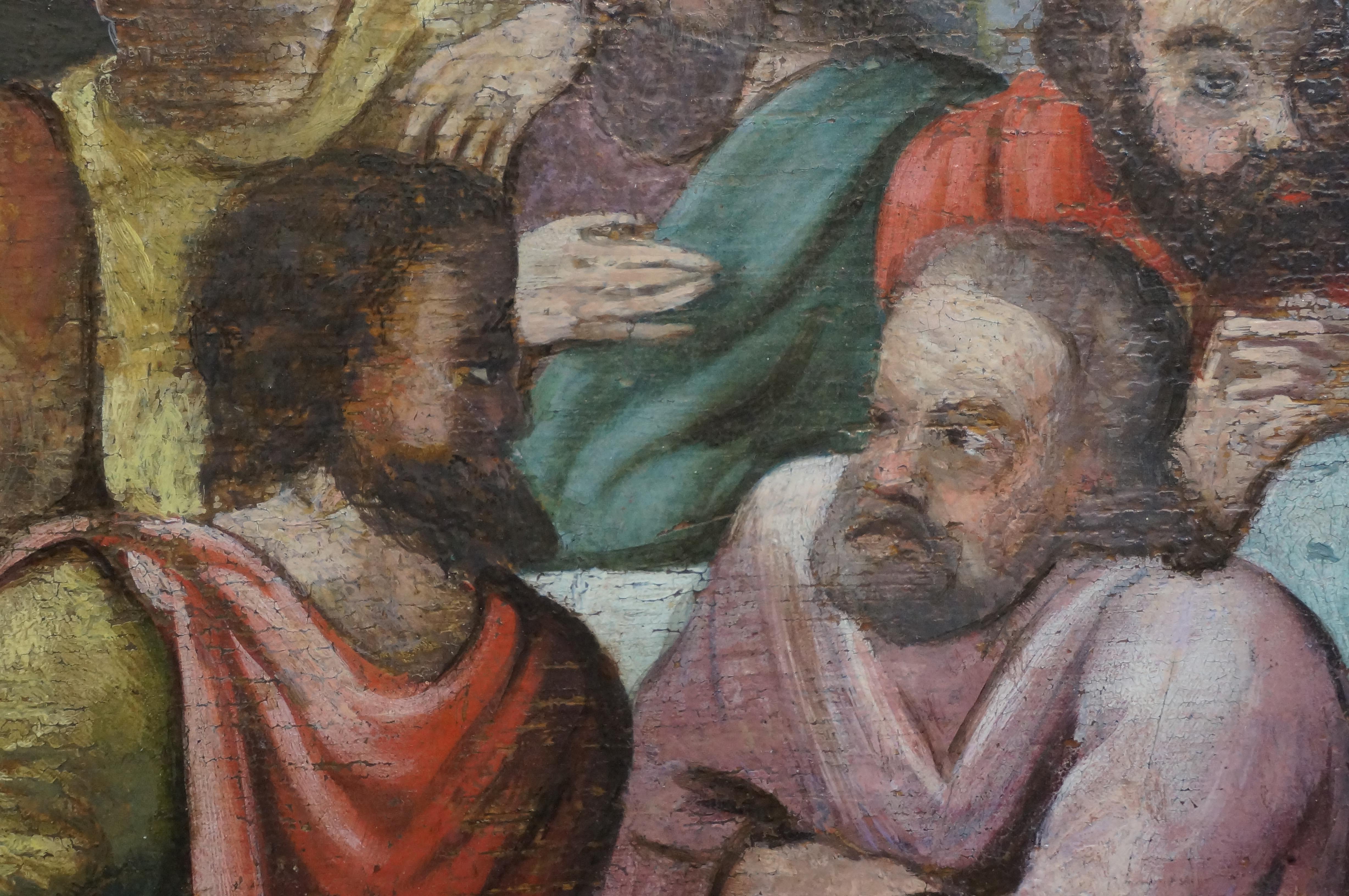 Anrique oil painting, Last Supper, German school, Renaissance, Late 16th c. 7