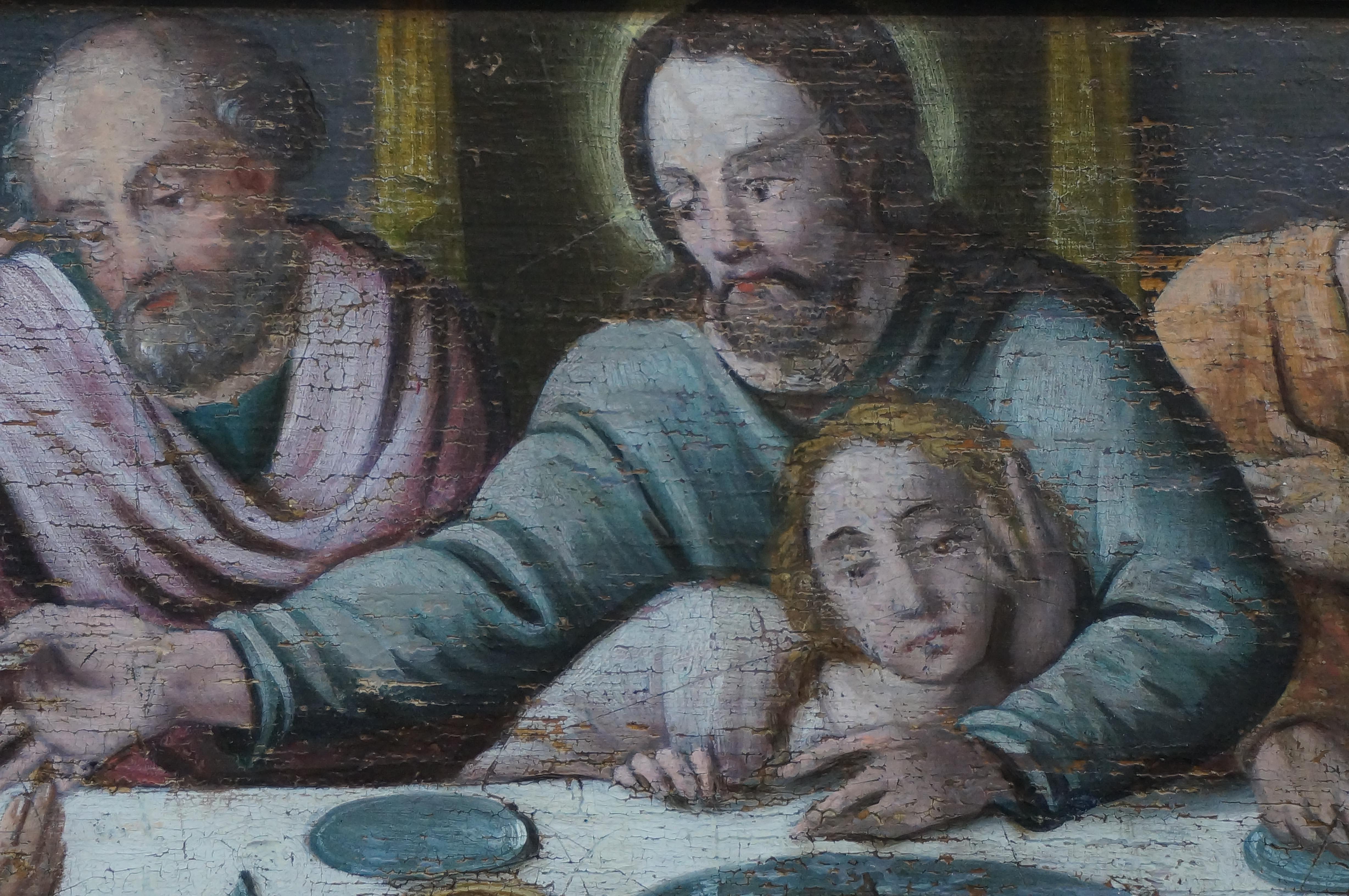 Anrique oil painting, Last Supper, German school, Renaissance, Late 16th c. 2