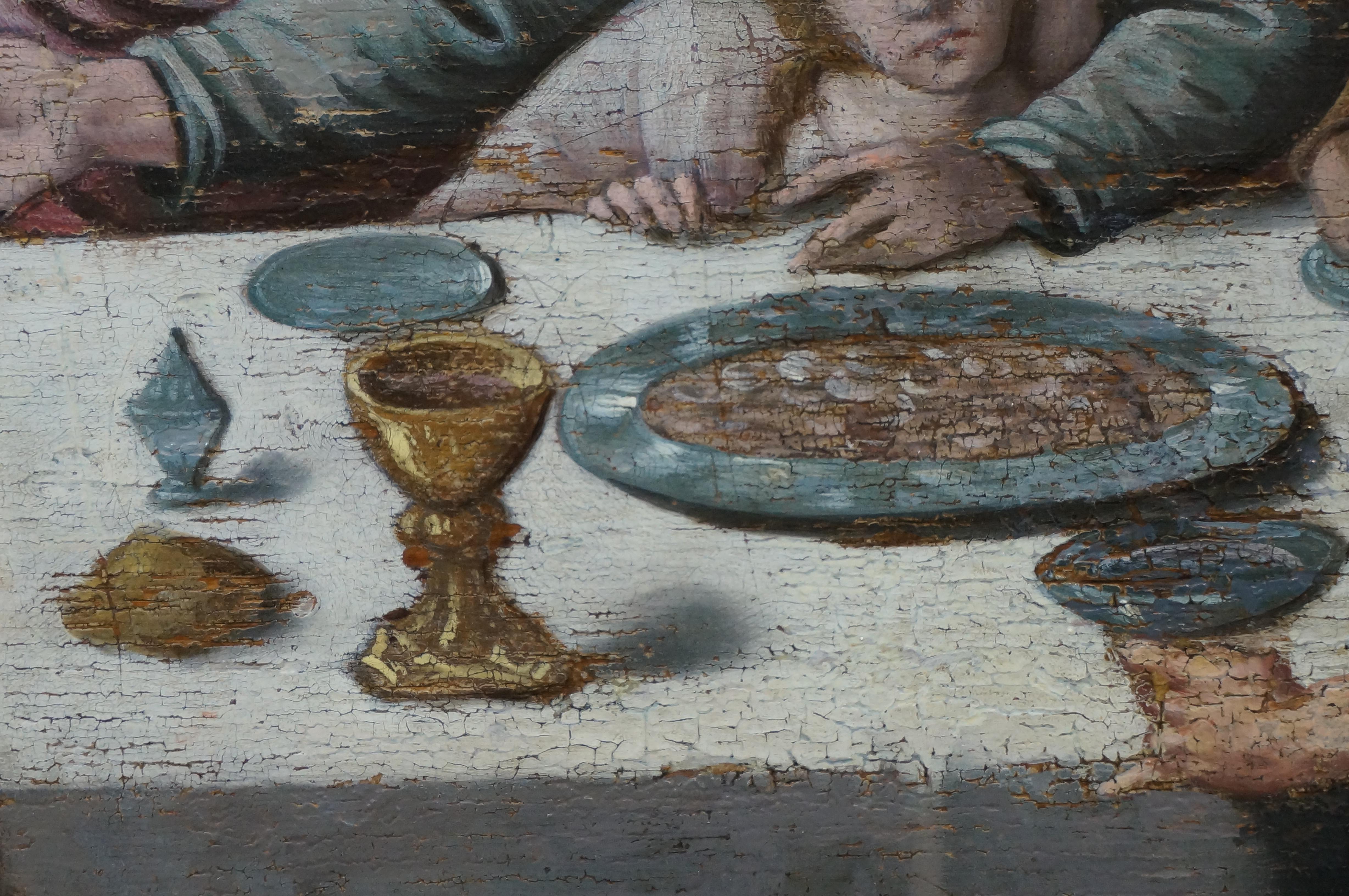 Anrique oil painting, Last Supper, German school, Renaissance, Late 16th c. 3