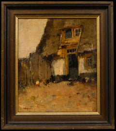 Anthony Bram van Bloppoel (1879-1971) - Oil, Chickens in a Farmyard
