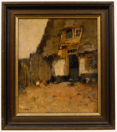 Anthony Bram van Bloppoel (1879-1971) - Oil, Chickens in a Farmyard