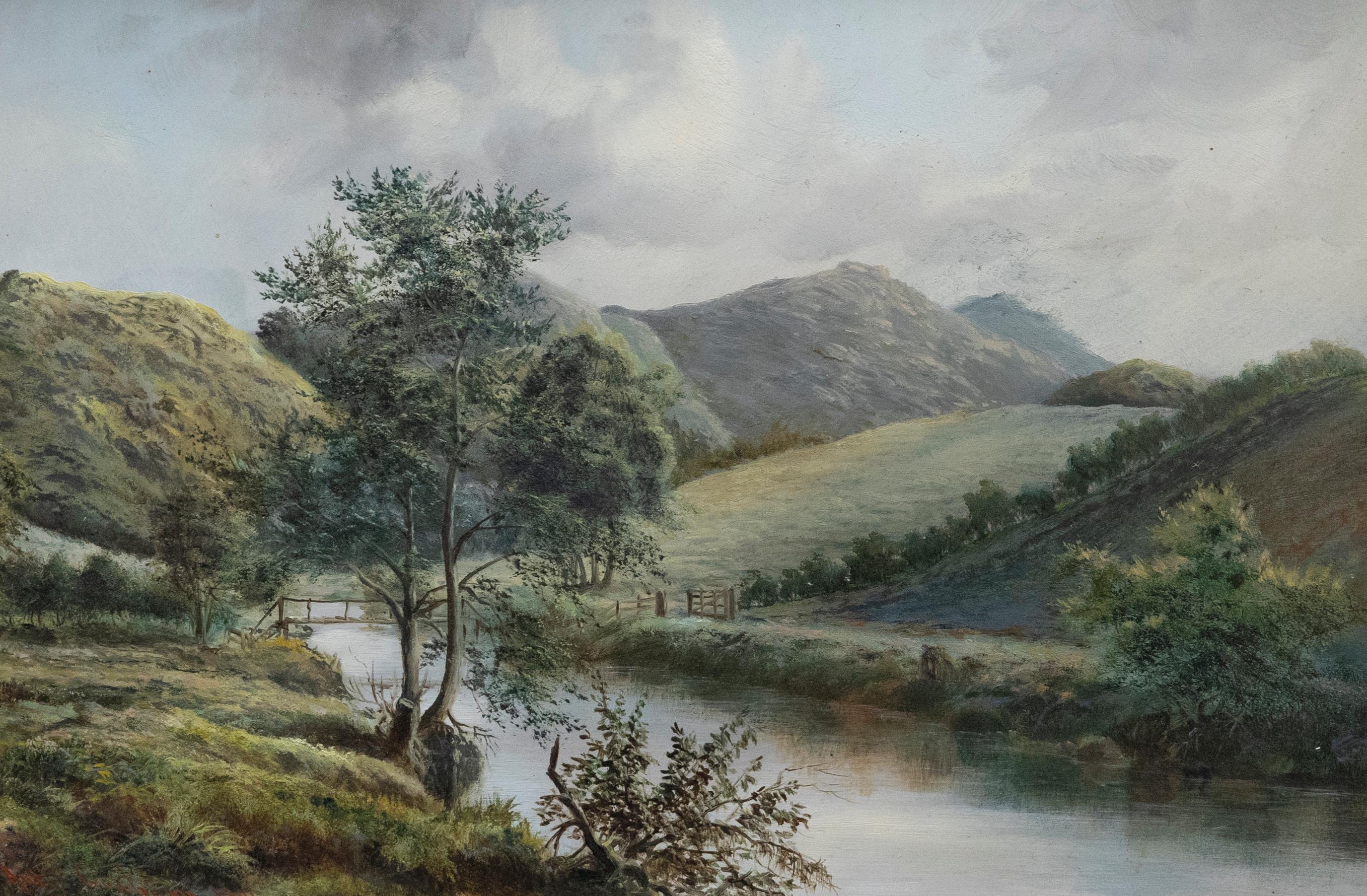 Anthony Graham (1828-1908) - Late 19th Century Oil, Verdant Valley Landscape - Painting by Unknown