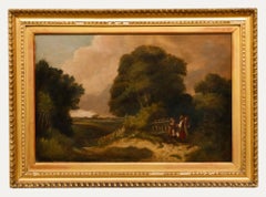 Anthony Sandys (1806-1883)- Gerahmtes Öl aus dem späten 19. Jahrhundert, Futtersuche in den Wäldern