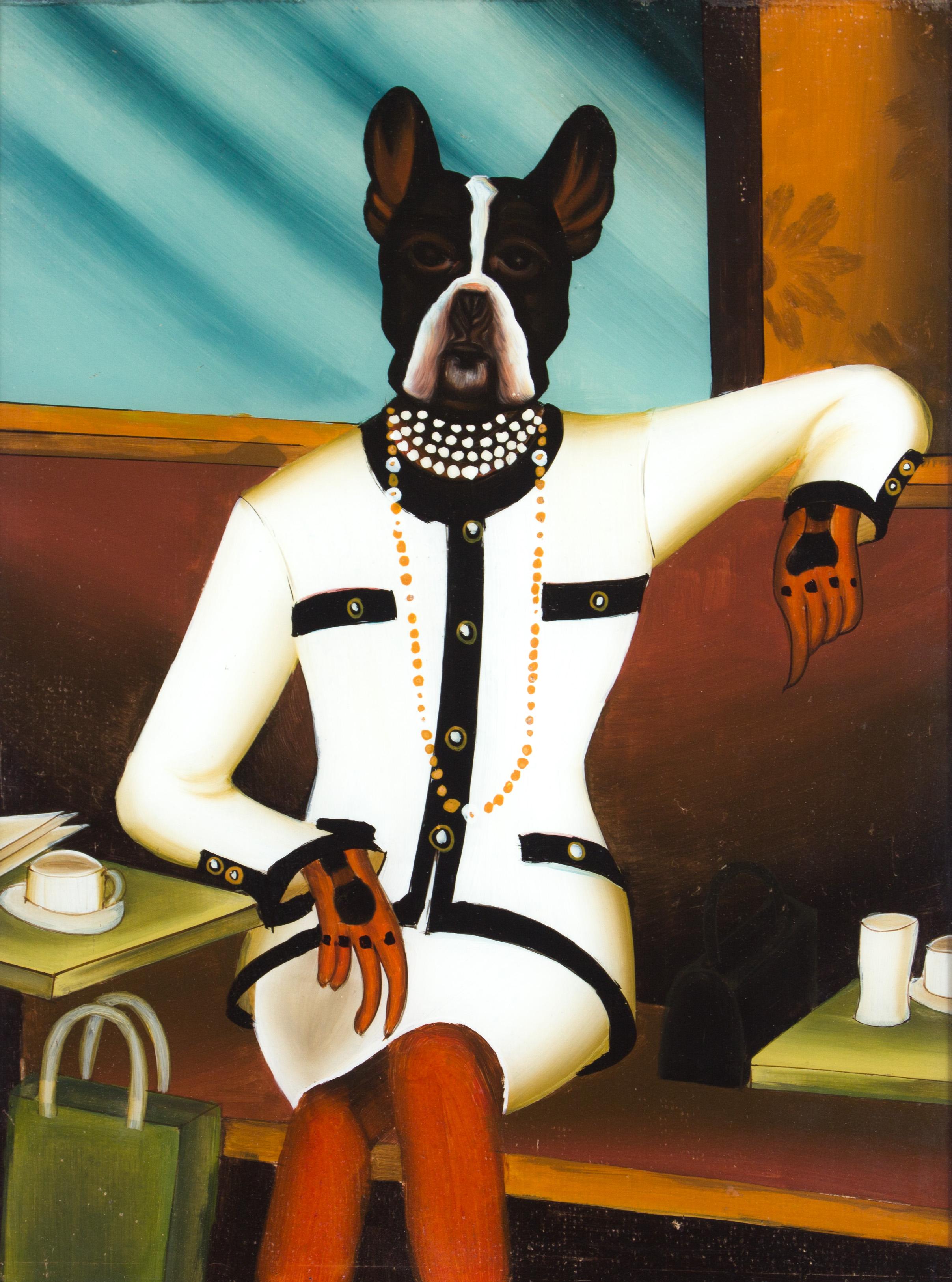 Unknown Figurative Painting - Anthropomorpher Hund II