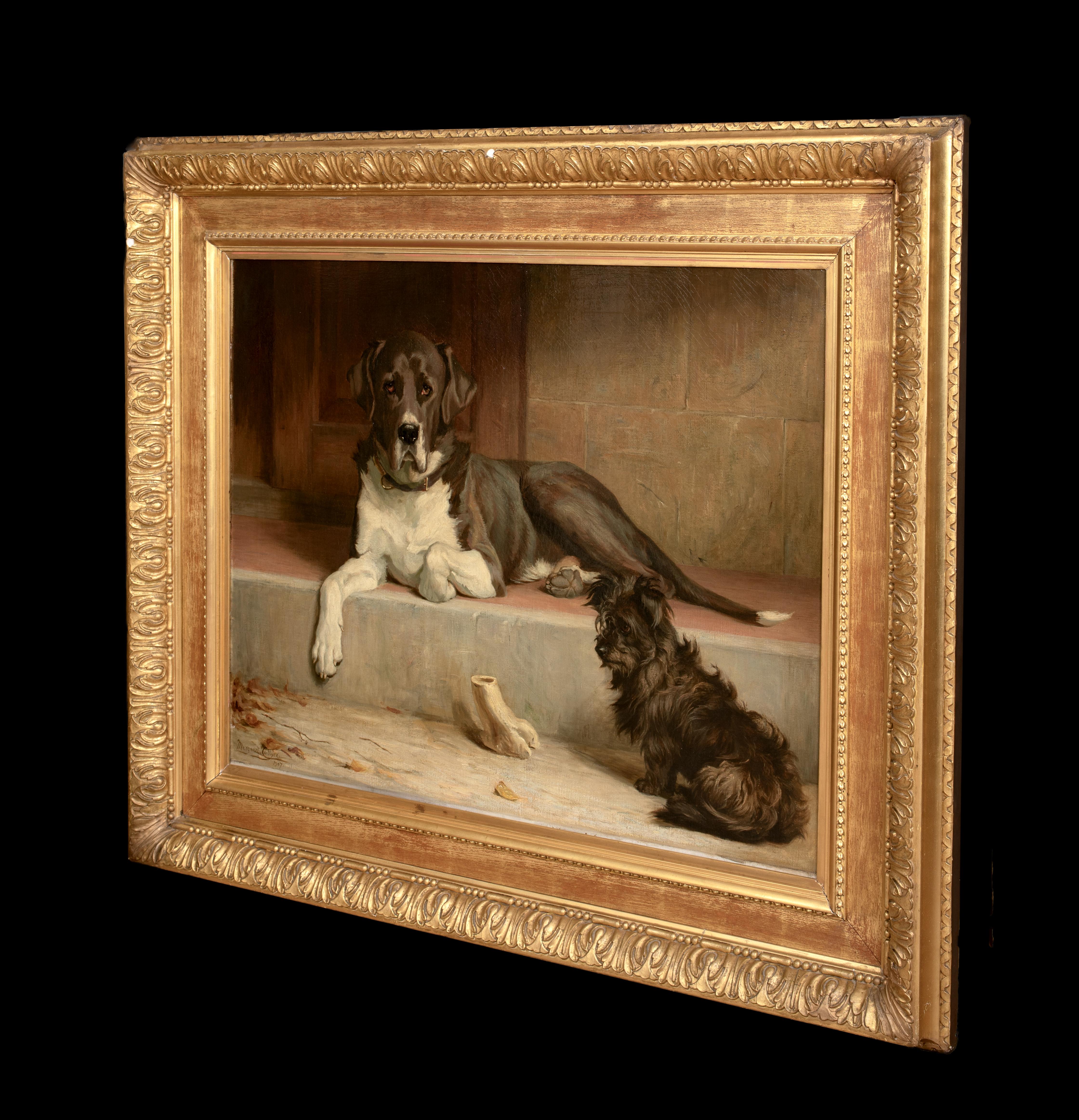 Anticipation, datiert 1907 von Margaret H. COLLYER (1872-1945) Großadler und Terrier im Angebot 5