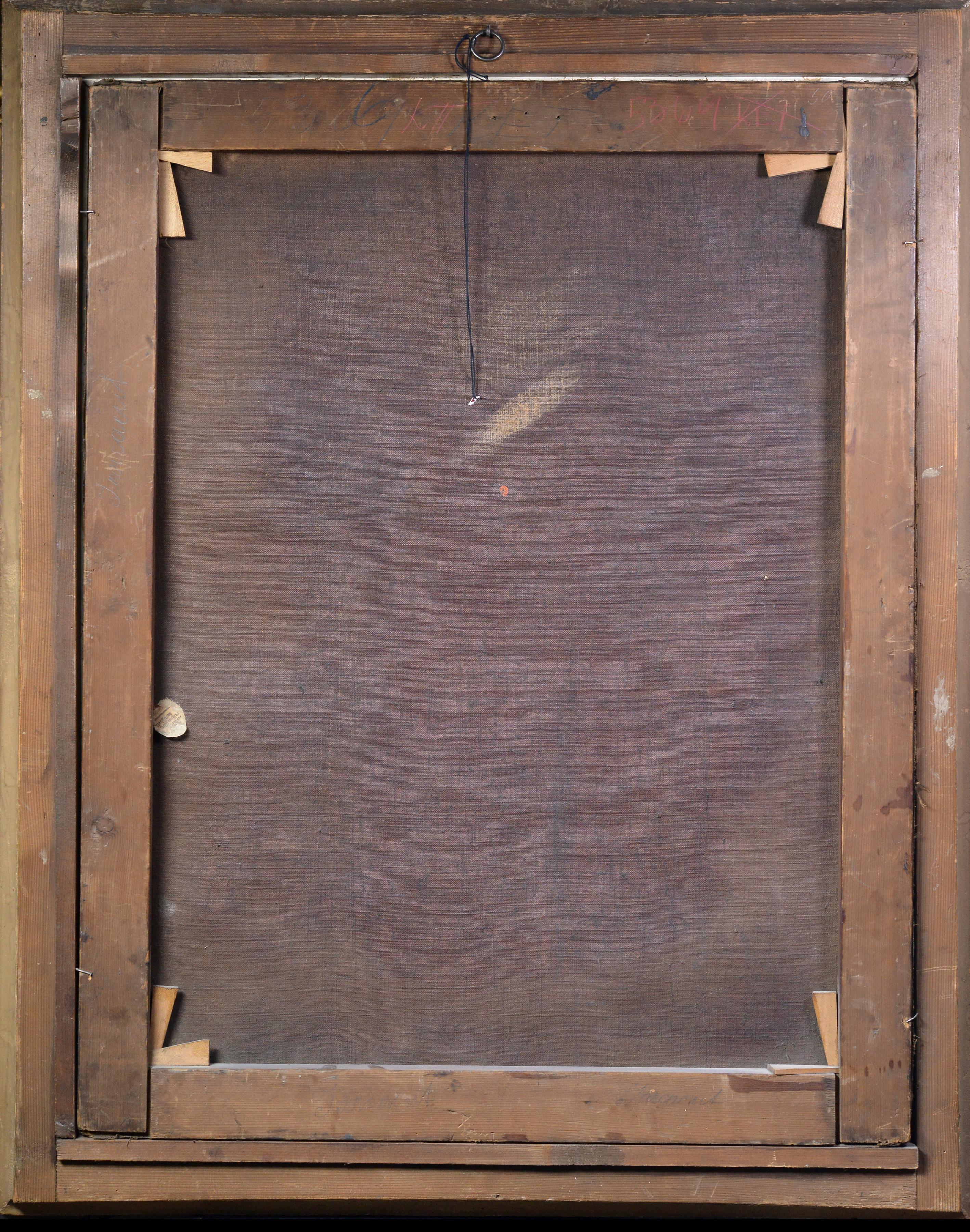 Antiguo Óleo Neoclásico Siglo XVIII Retrato Joven Dama Turbante Maestro Desconocido en venta 4