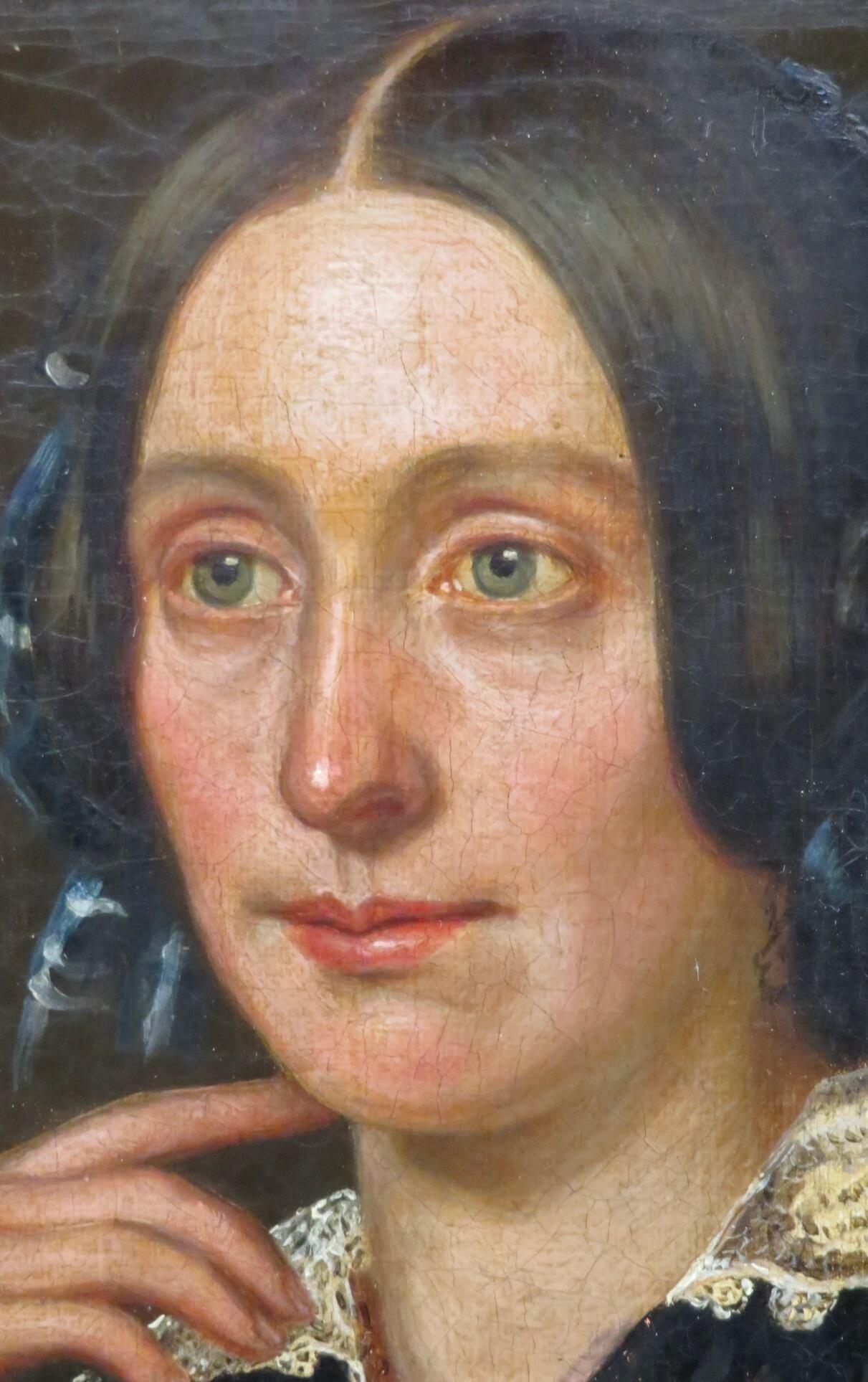 Antikes schottisches ÖLGEMÄLDE Weibliches Porträt aus dem 19. Jahrhundert Original-Goldrahmen (Braun), Portrait Painting, von Unknown