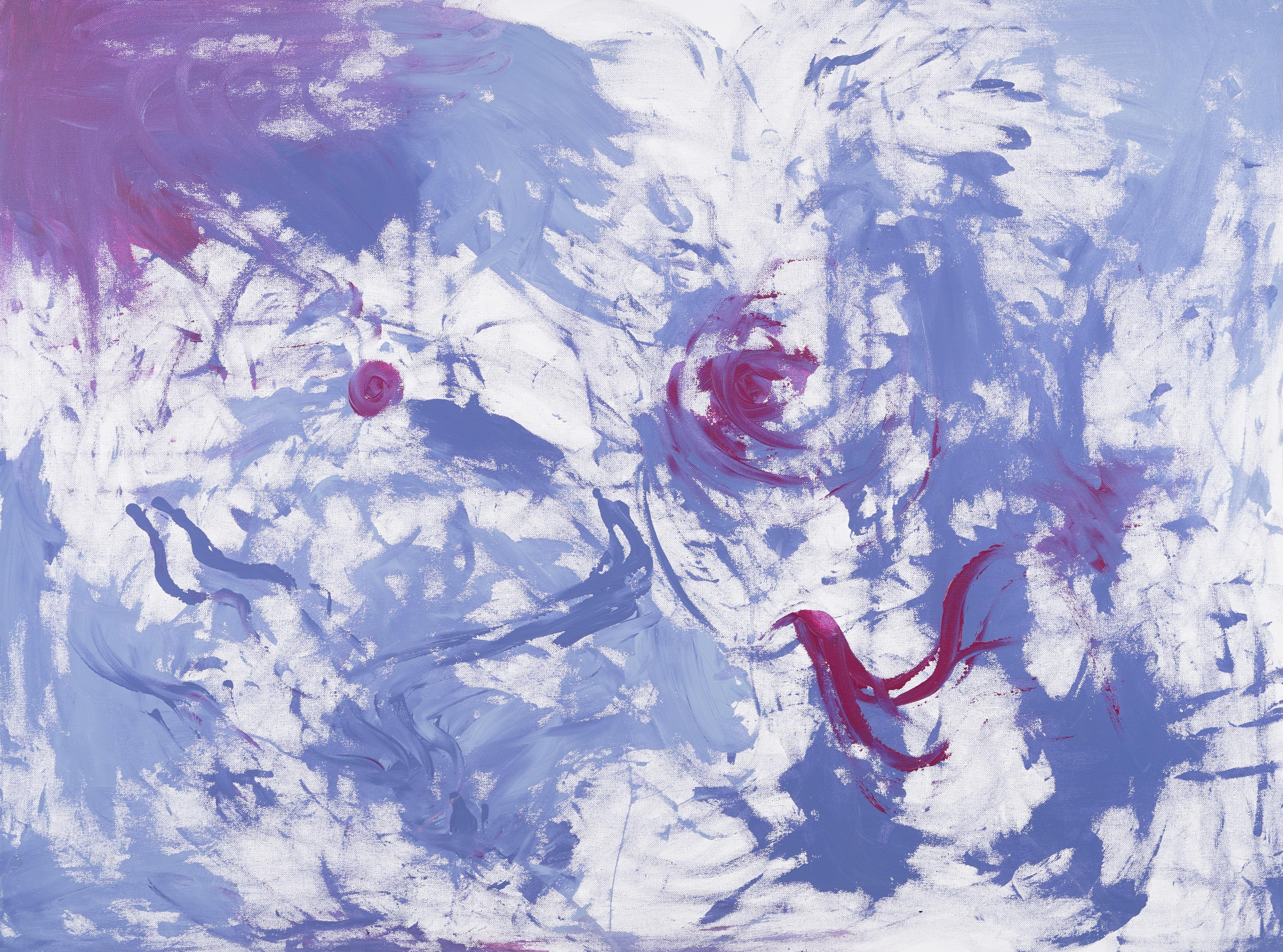 Antike amerikanische abstrakte Expressionist gerahmt große große Farbe Ölgemälde (Abstrakter Expressionismus), Painting, von Unknown