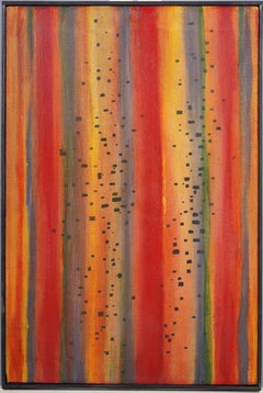 Antike amerikanische abstrakte Expressionisten gerahmte moderne Kunst Ölgemälde