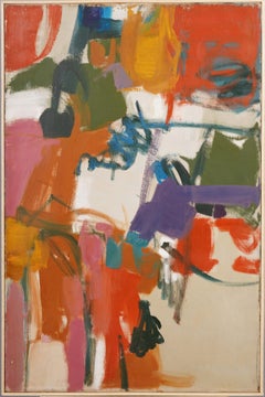 American Abstract Expressionist Mid Century Framed Vintage Oil Painting