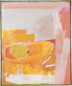 Antique American Abstract Expressionist Signed Vintage Original Oil Painting