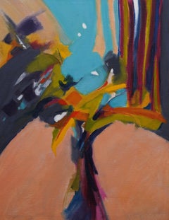 Antique American Framed Original Vintage Abstract Expressionist Oil Painting