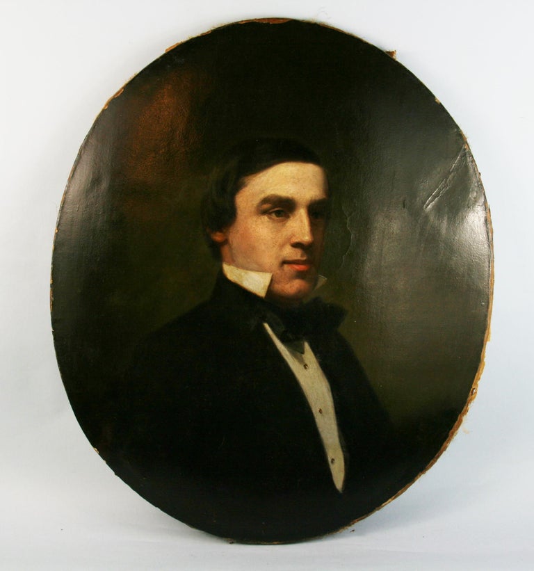 Unknown Portrait Painting - Antique American Gentleman Portrait 1890