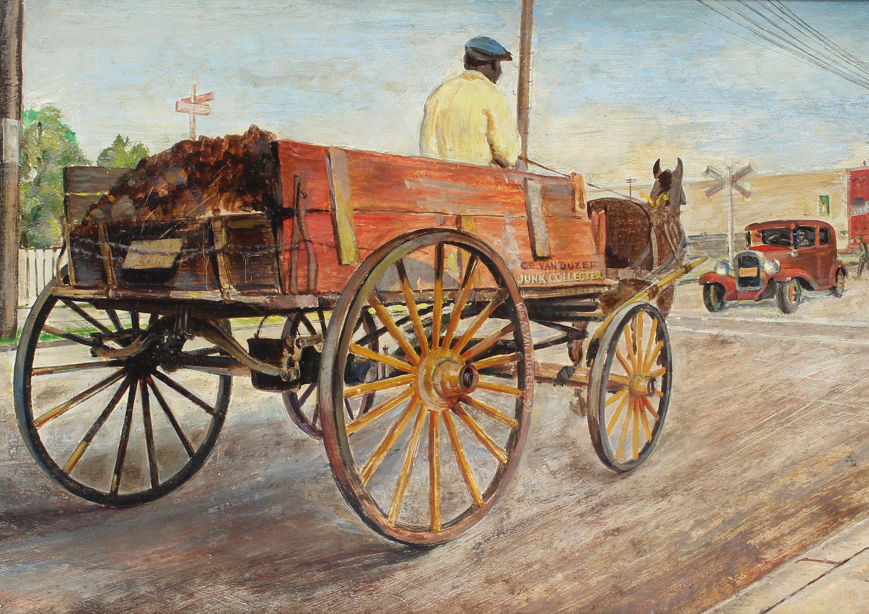 Antico quadro modernista americano intitolato 