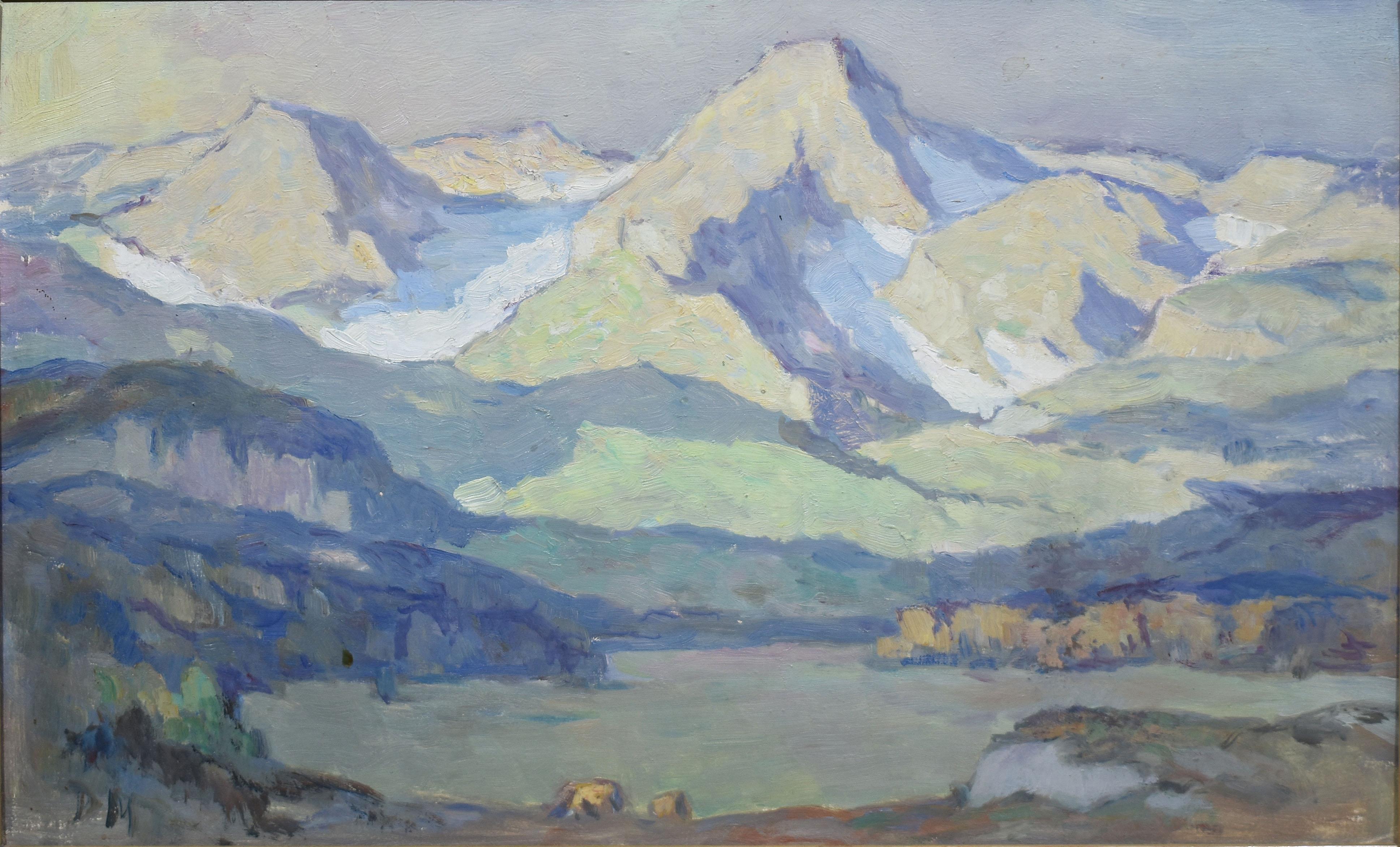mountain impressionist painting