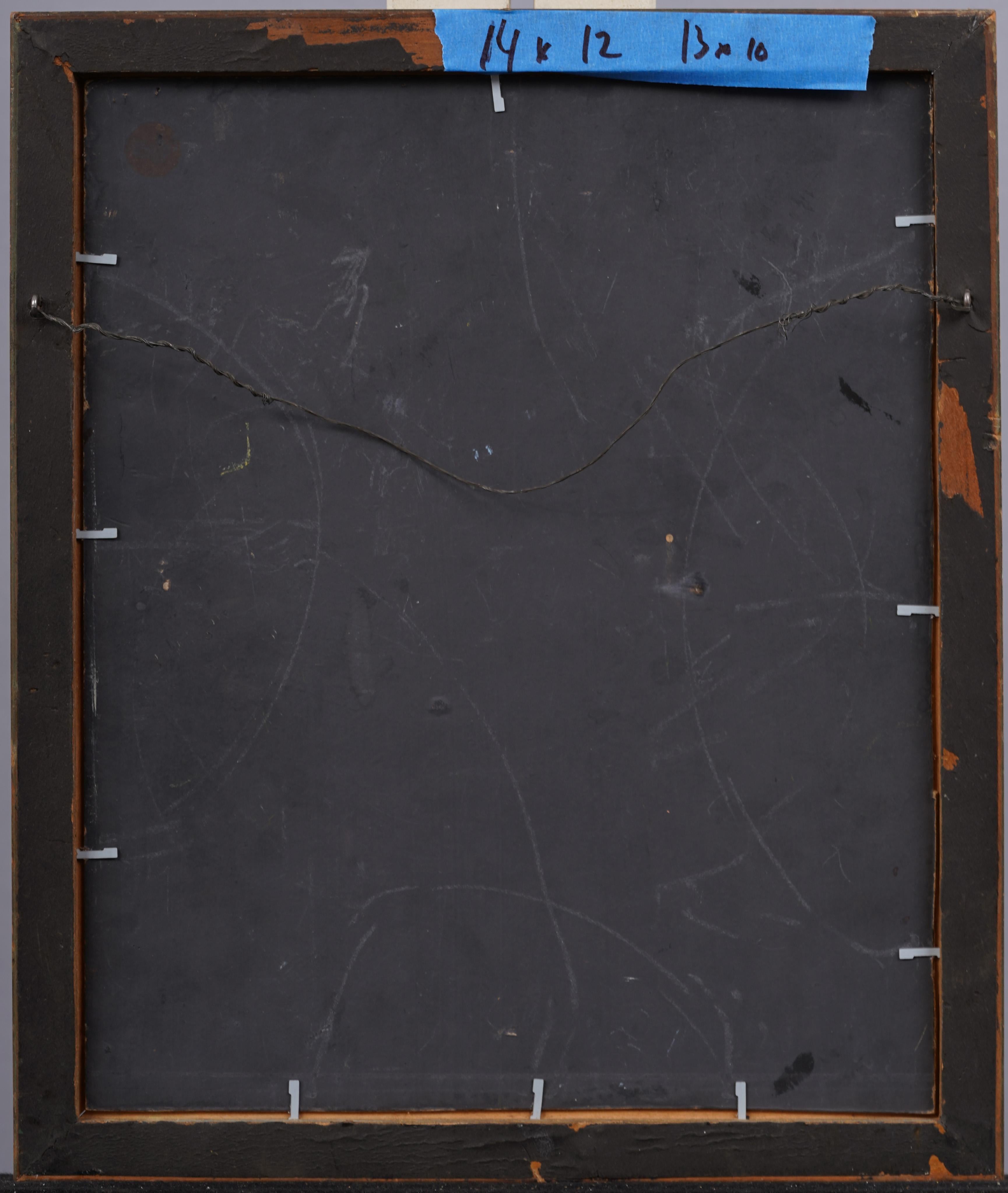 Antiguo paisaje otoñal impresionista americano Pintura de Nueva Inglaterra enmarcada y firmada en venta 2
