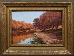 Antique American Impressionist Fall River Finely Painted Gem Quality Masterpiece