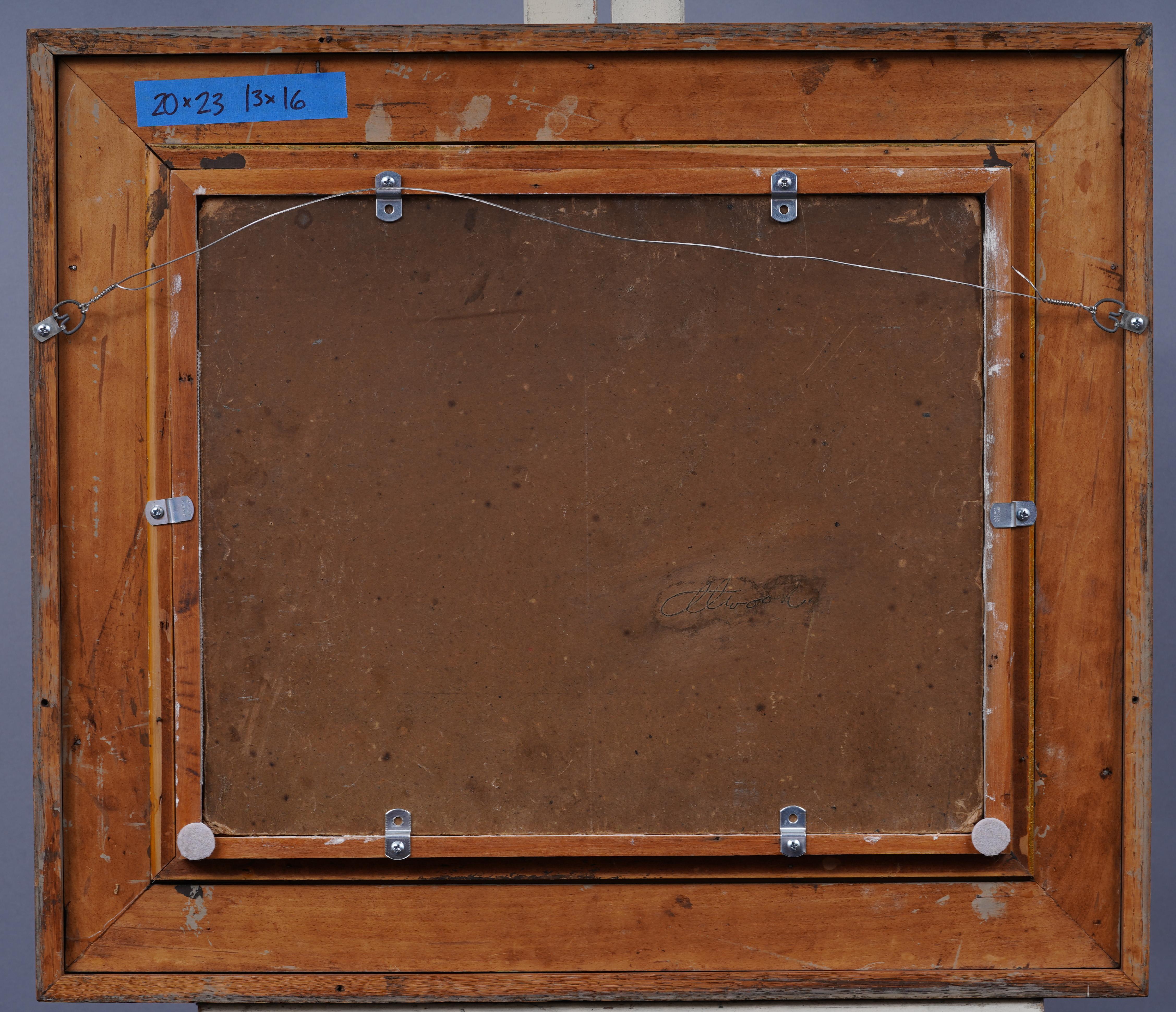 Antiguo cuadro al óleo impresionista americano enmarcado Paisaje costero de Nueva Inglaterra en venta 1