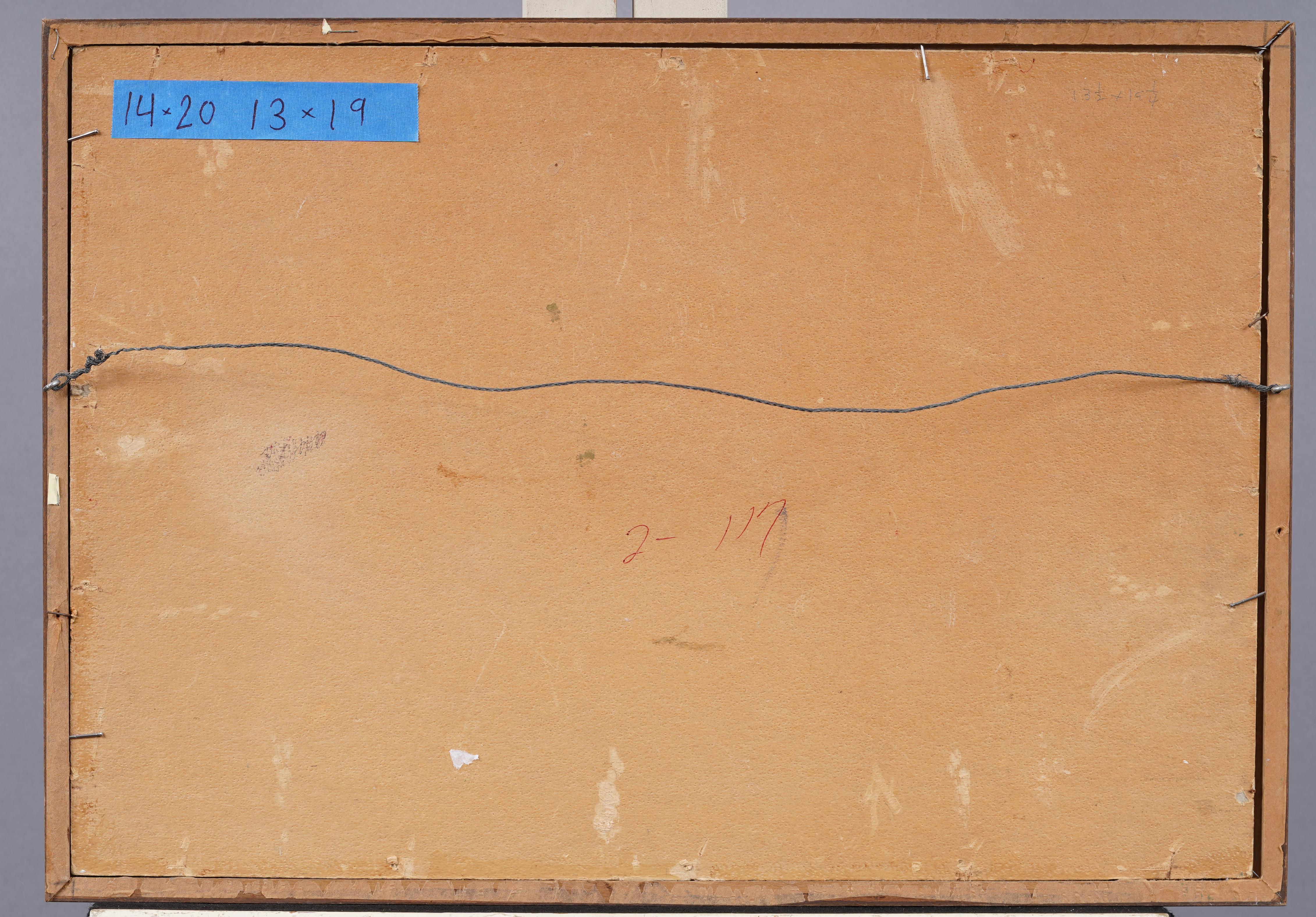 Antiguo cuadro al óleo original firmado por un impresionista americano Paisaje marino Enmarcado en venta 3