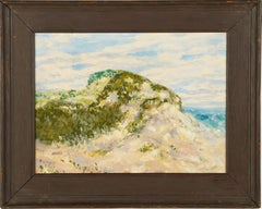  Antique American Impressionist Summer Beach Dunes Hamptons NY Oil Painting