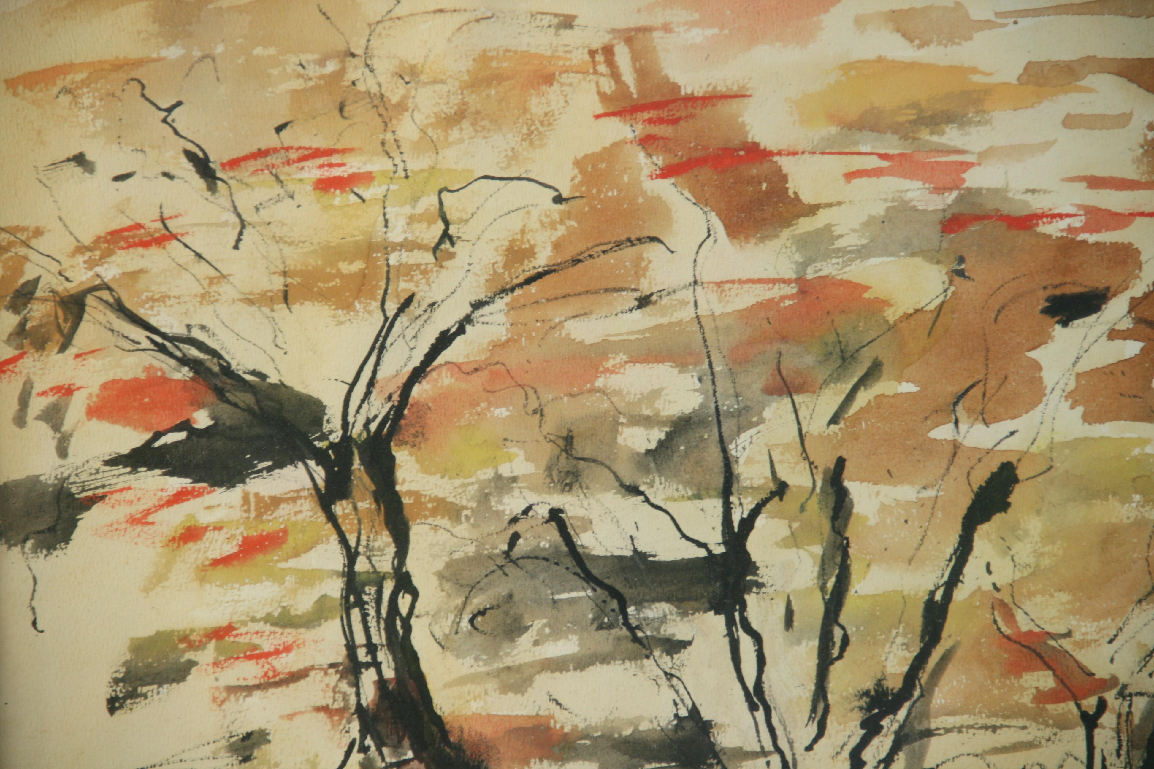 5178 Antiguos árboles modernistas americanos paisaje 1961
tamaño de la imagen 16x24