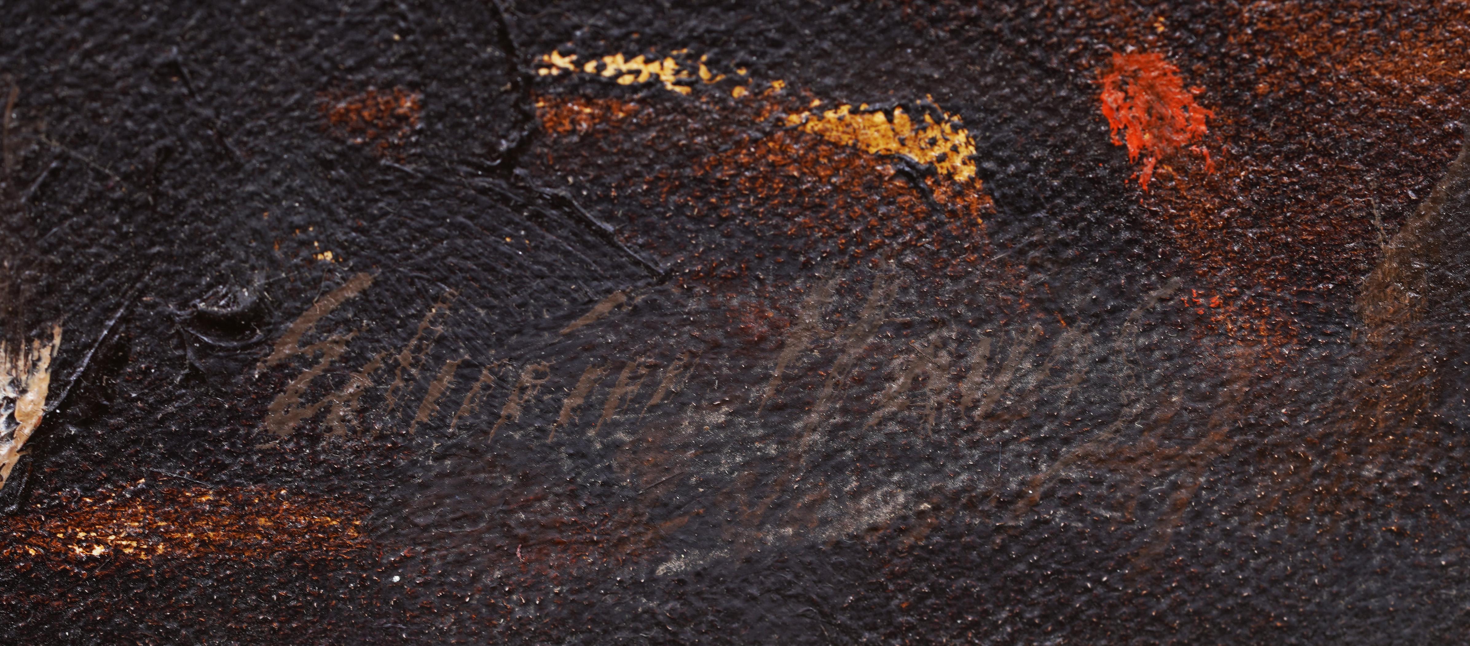 Antico dipinto a olio americano impressionista di grandi dimensioni con cornice firmata in vendita 3