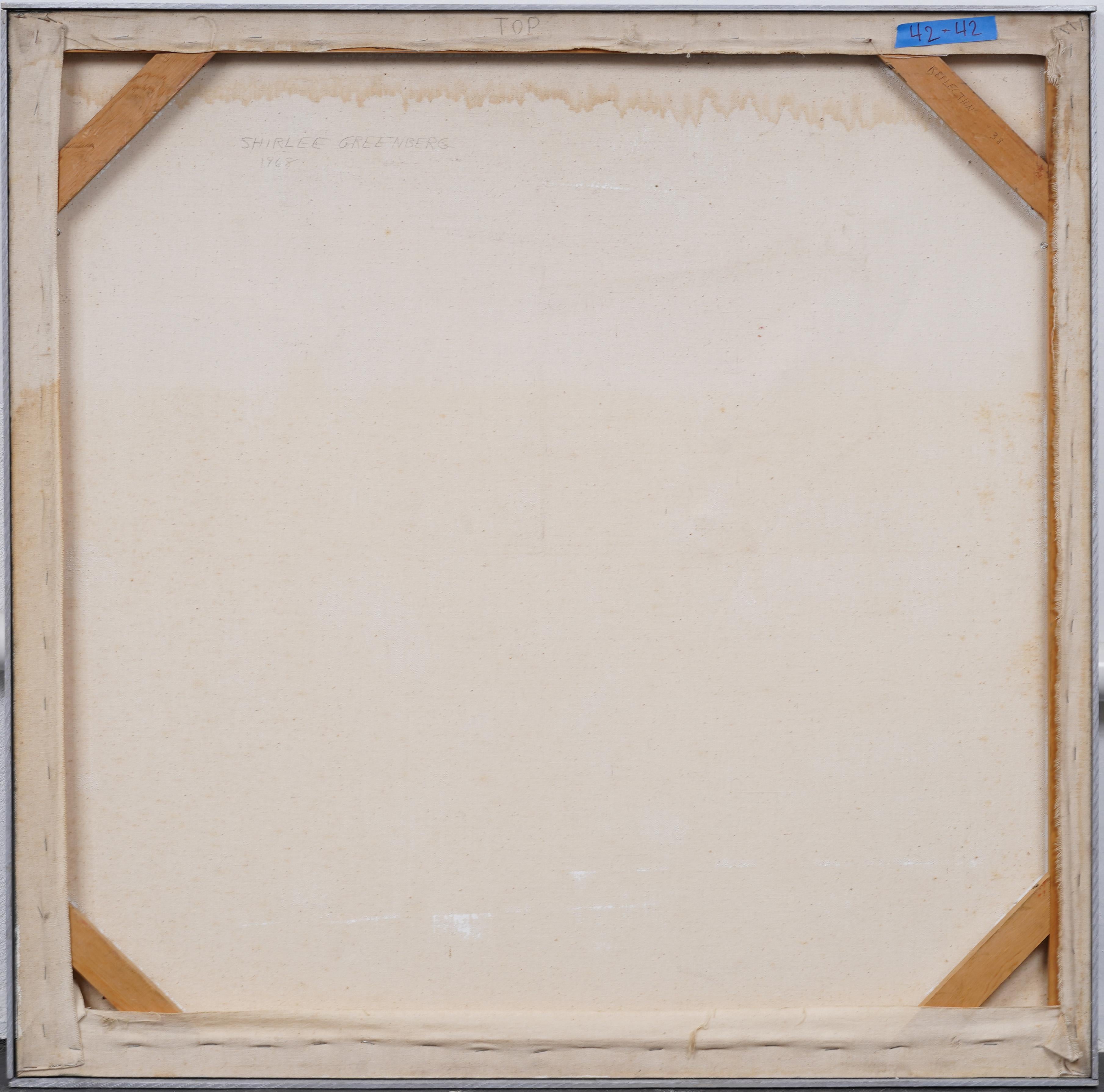 Antique American Modernist Abstract Expressionist Framed Geometric Oil Painting For Sale 2