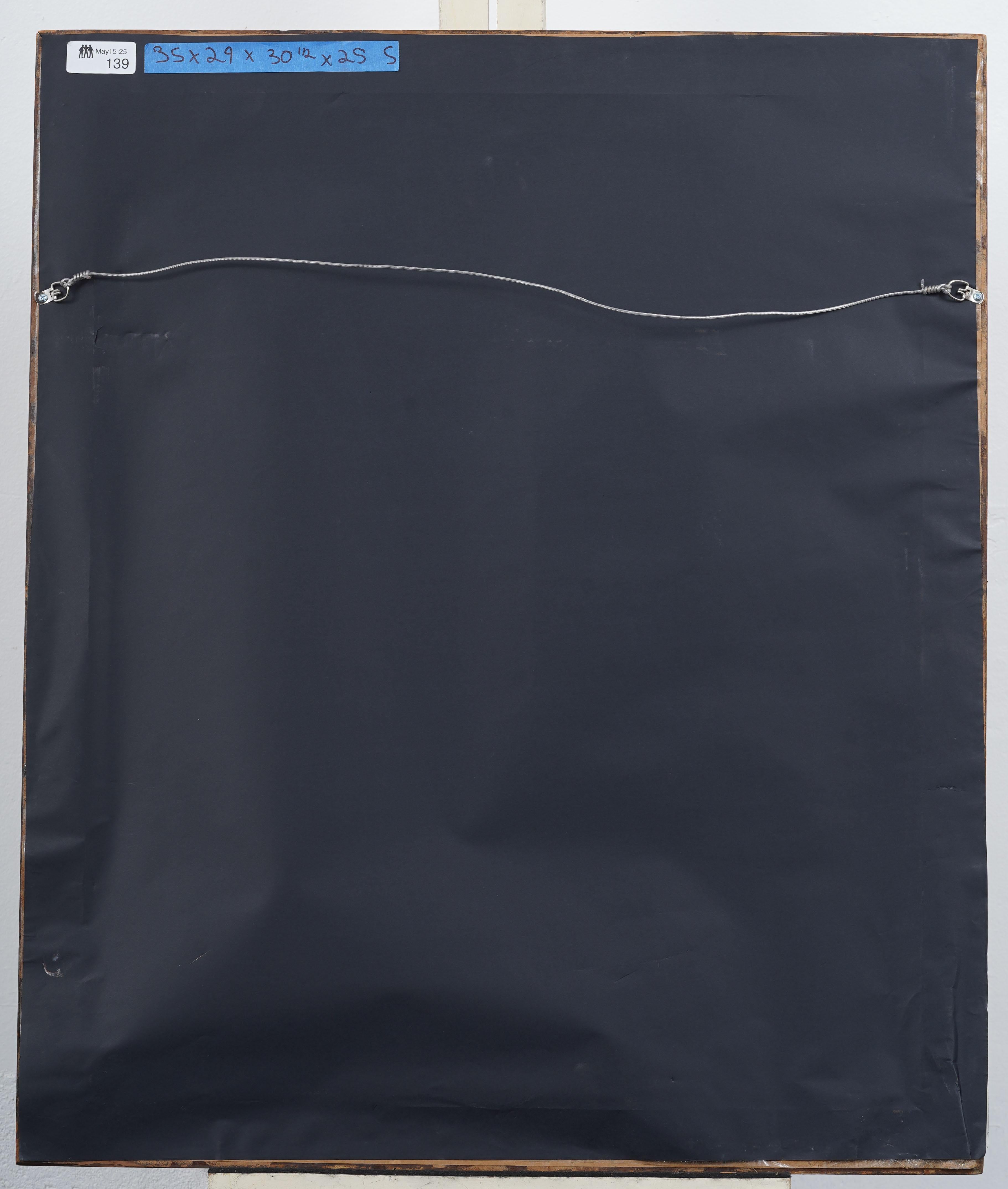 Antiguo cuadro al óleo original enmarcado Expresionismo Abstracto Modernista Americano en venta 3