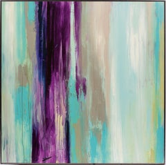 Antique American Modernist Abstract Expressionist Oil Painting