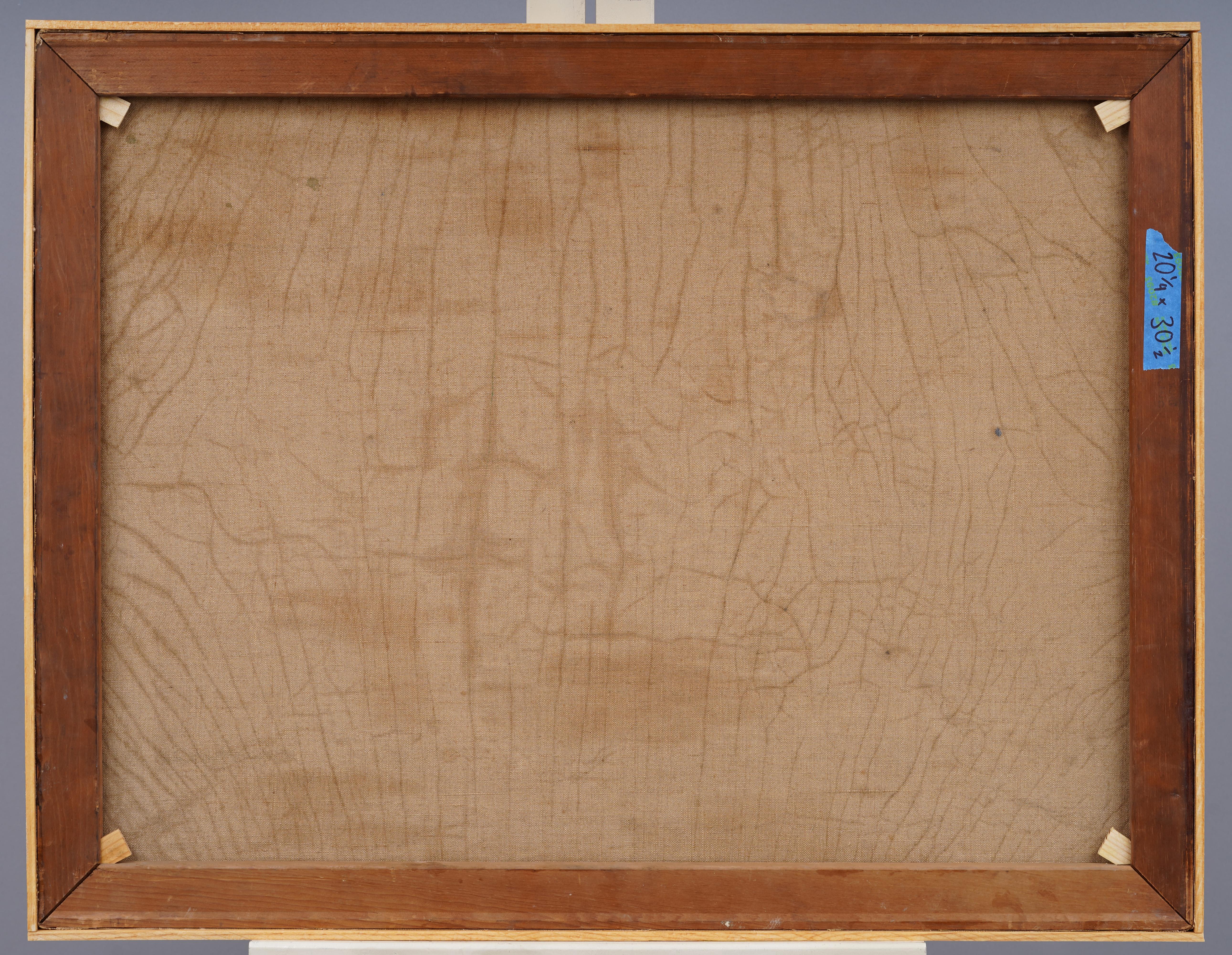 Antiguo cuadro al óleo del período expresionista abstracto modernista americano de Nueva York en venta 1