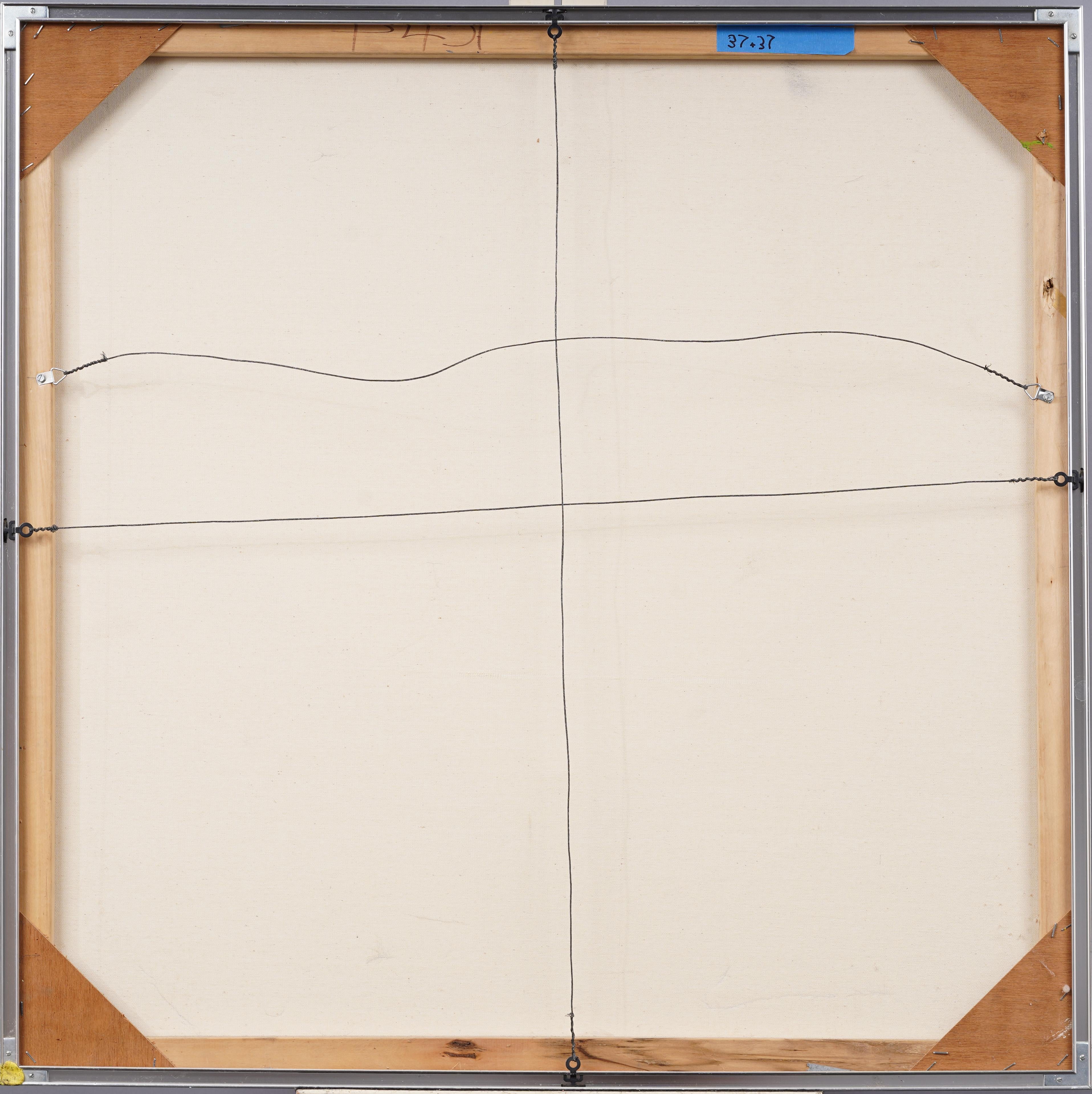 Antico quadro ad olio americano modernista astratto e geometrico, incorniciato, di grandi dimensioni e originale in vendita 1