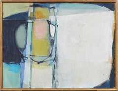 Antique American Modernist  Framed Abstract Expressionist New York Oil Painting