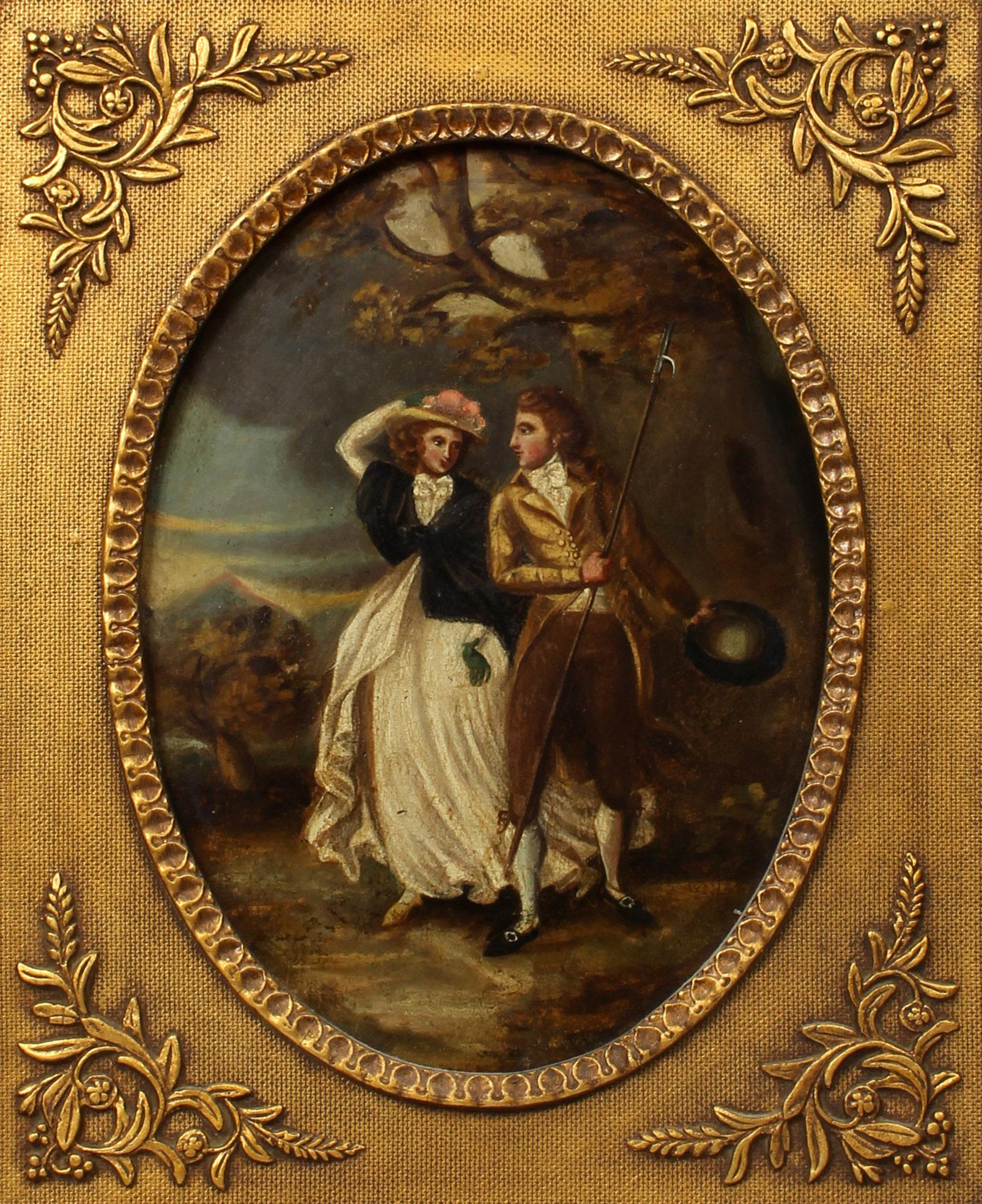 old american couple painting