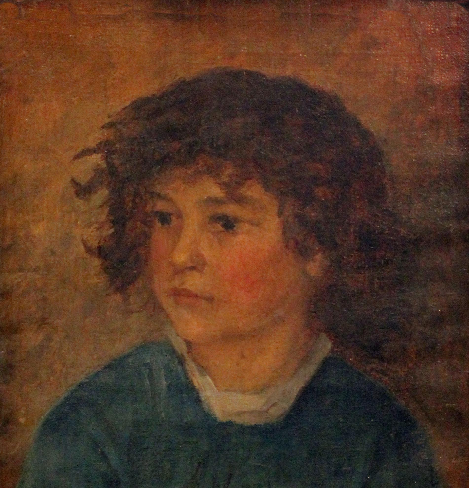 A beautiful portrait of a young boy with curly hair created in the late 19th Century.

This work comes housed in a beautiful ornate period frame which adds to the overall presentation.