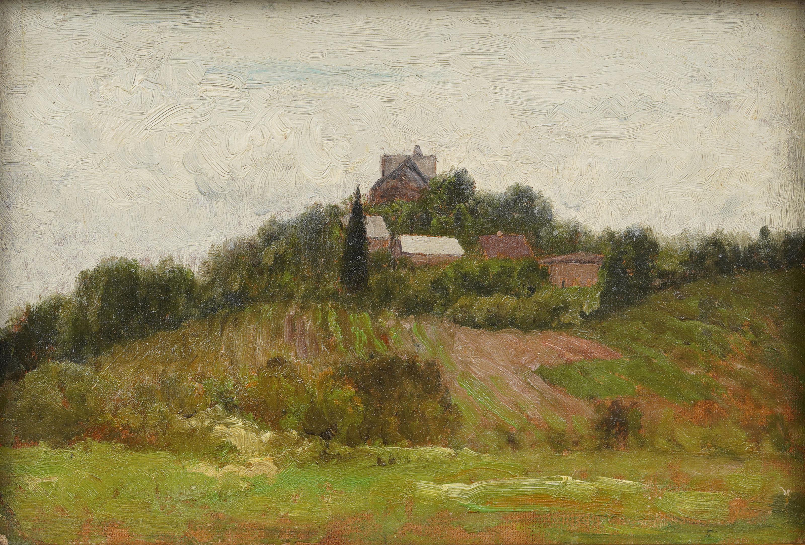 New England Landscape circa 1900.  


Atmospheric antique oil on panel depicting a tranquil landscape. TThe scene is painted in soft impressionist brushwork with warm natural tones, beautifully capturing the light and serenity of the scene.

