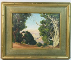Antique American  Realist Framed Summer Lake  Landscape by Horlstone Fairchild