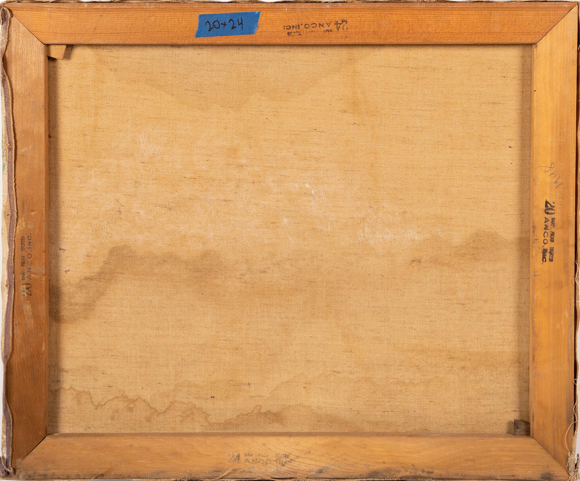 Antike amerikanische abstrakte kubistische Tischplatte Stillleben Ölgemälde.  Öl auf Leinwand, um 1930.  Keine Signatur gefunden.  Bildgröße: 20L x 16H.  Einrahmung verfügbar. 