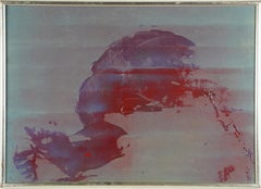 Antique American School Abstract Expressionist Mid Century Oil Painting