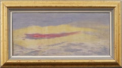 Antike amerikanische Schule Abstrakter Expressionist Nature-Landschaft Vergoldet Gerahmte Malerei